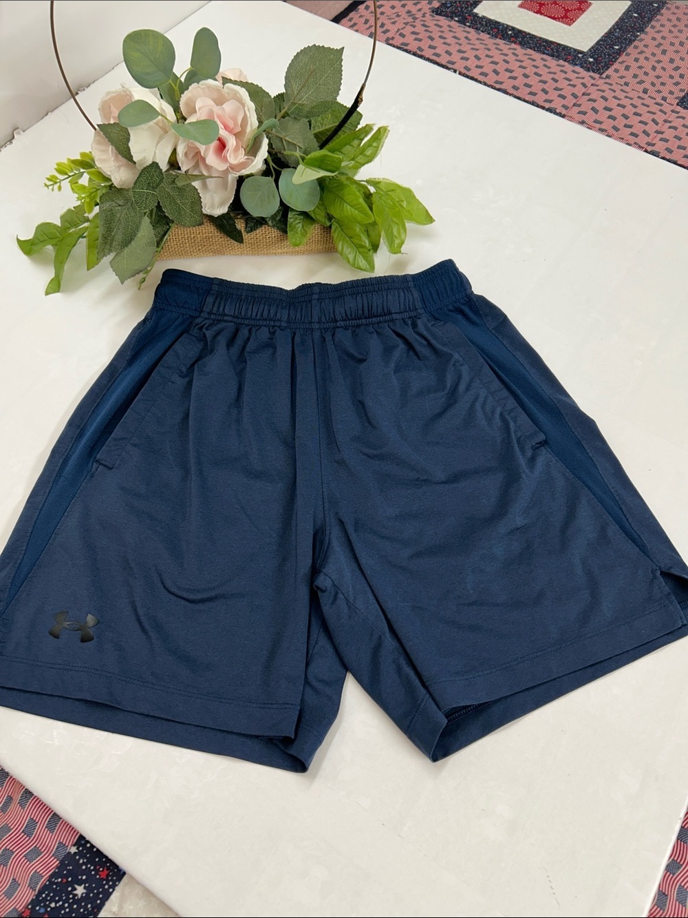 Under Armour Men’s Dark Navy Performance Athletic Shorts